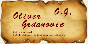 Oliver Grdanović vizit kartica